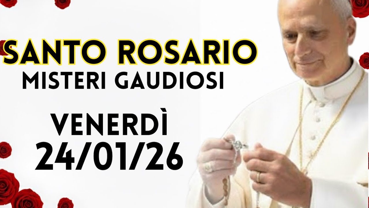 🌹 Santo Rosario DI OGGI Venerdì 24 01 Misteri Gaudiosi