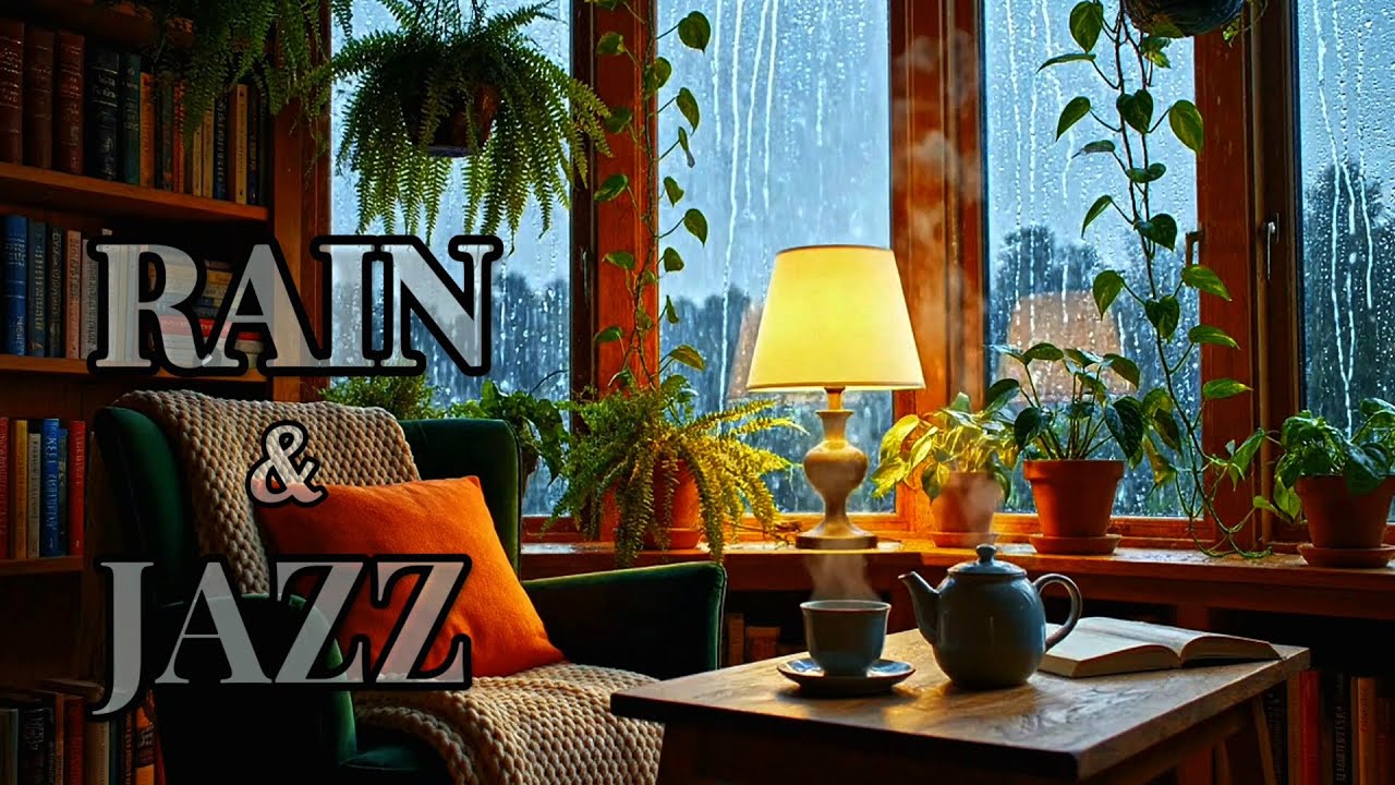 𝗝𝗮𝘇𝘇 𝗥𝗲𝗹𝗮𝘅𝗶𝗻𝗴 𝗠𝘂𝘀𝗶𝗰 - 𝗖𝗼𝘇𝘆 𝗥𝗲𝗮𝗱𝗶𝗻𝗴 𝗡𝗼𝗼𝗸 𝘄𝗶𝘁𝗵 𝗖𝗼𝗳𝗳𝗲𝗲 𝗧𝗶𝗺𝗲 𝗔𝗺𝗯𝗶𝗲𝗻𝗰𝗲 & 𝗥𝗮𝗶𝗻 𝗦𝗼𝘂𝗻𝗱𝘀 𝗳𝗼𝗿 𝗪𝗼𝗿𝗸, 𝗙𝗼𝗰𝘂𝘀