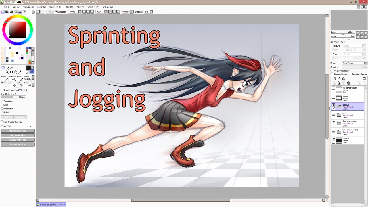Basic Beginner Tutorial - Sprinting & Jogging Poses [SAI]