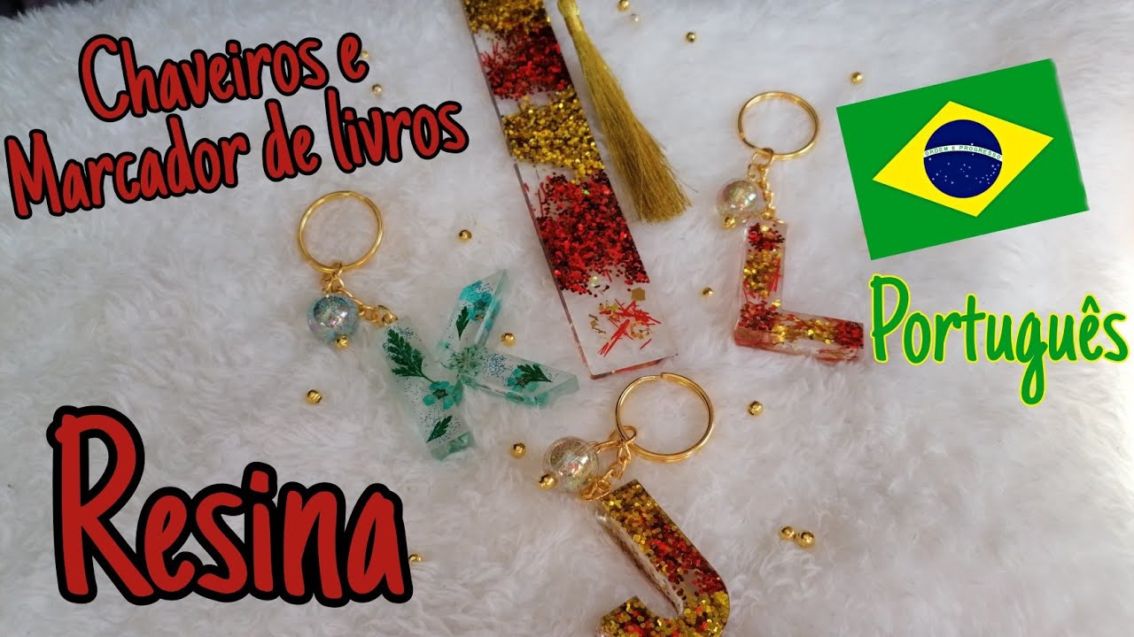 DIY 🔖chaveiros e marcador de livros 📚 em RESINA EPOXI 