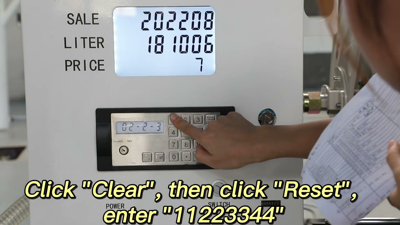 Sinotech vehicle fuel dispenser modify the unit price.