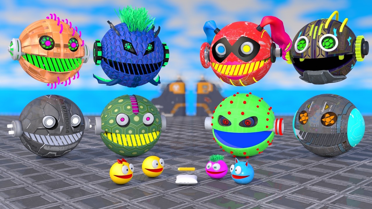 Pacman i zesp&oacute;ł precyzyjnych robot&oacute;w | Sleepy Pillow i latarka Chase