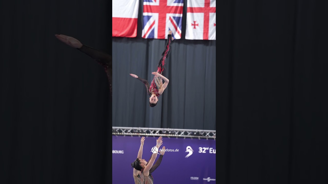 WOW see this amazing twist - acrogymnasts womens group POR at European 2025