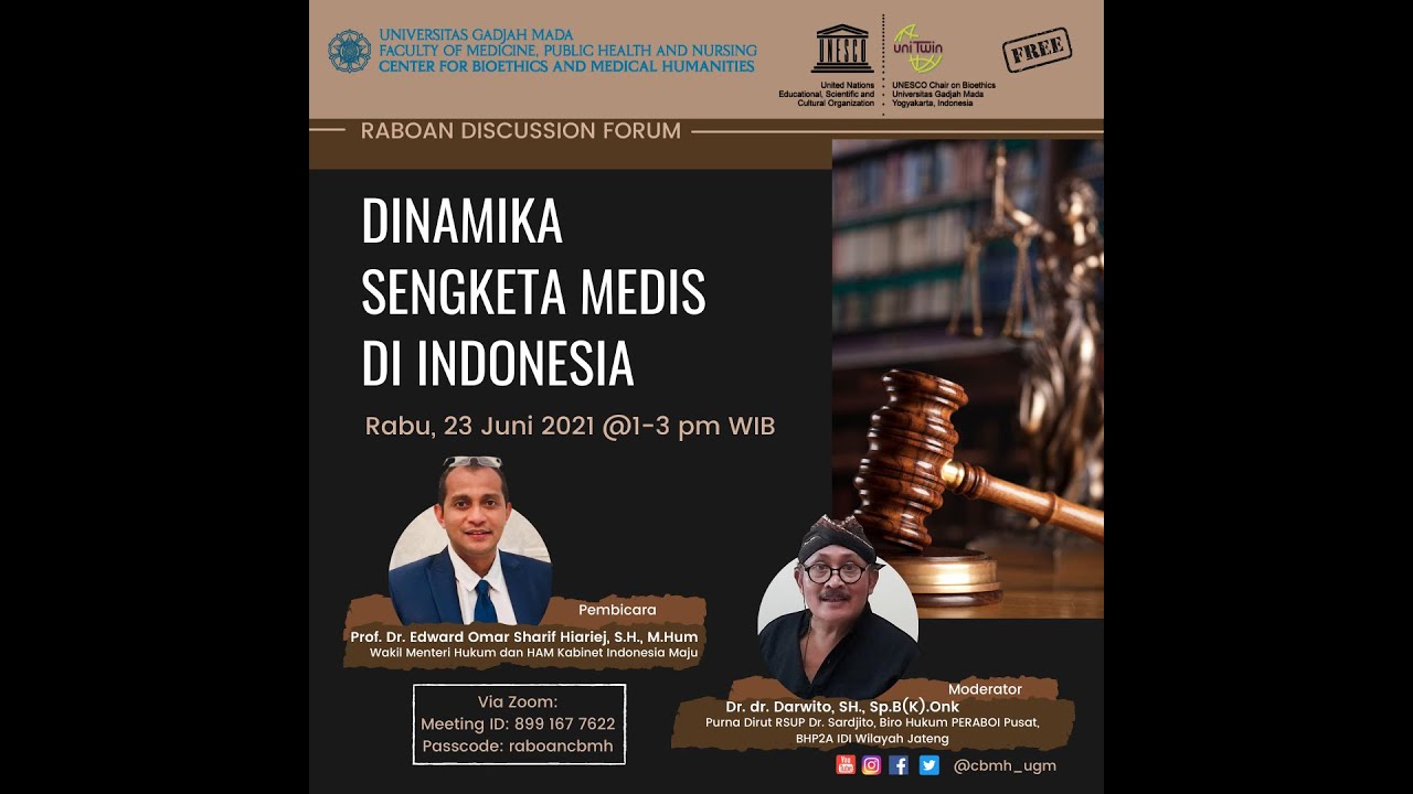 Dinamika Sengketa Medis di Indonesia by Prof. Dr. Eddy Hiariej
