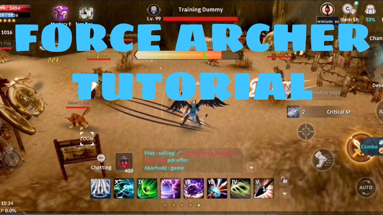 CABAL MOBILE - FORCE ARCHER TIPS/TUTORIAL