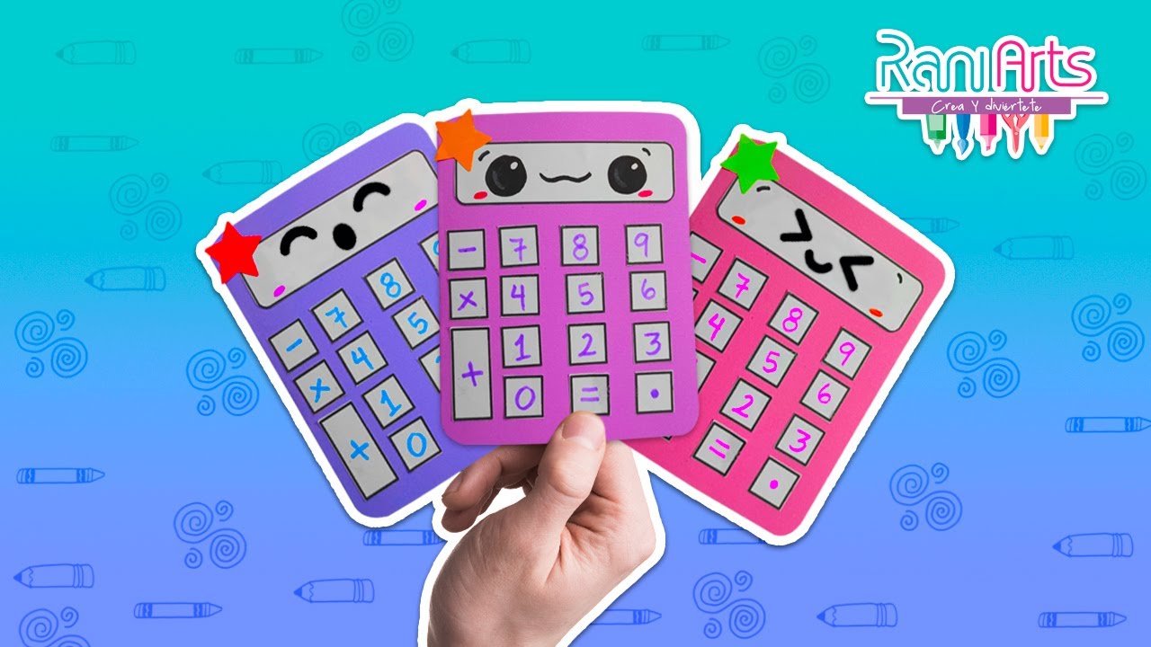 DIY - libretas CALCULADORA / calculadora de PAPEL - haz libretas divertidas fácil - RaniArts