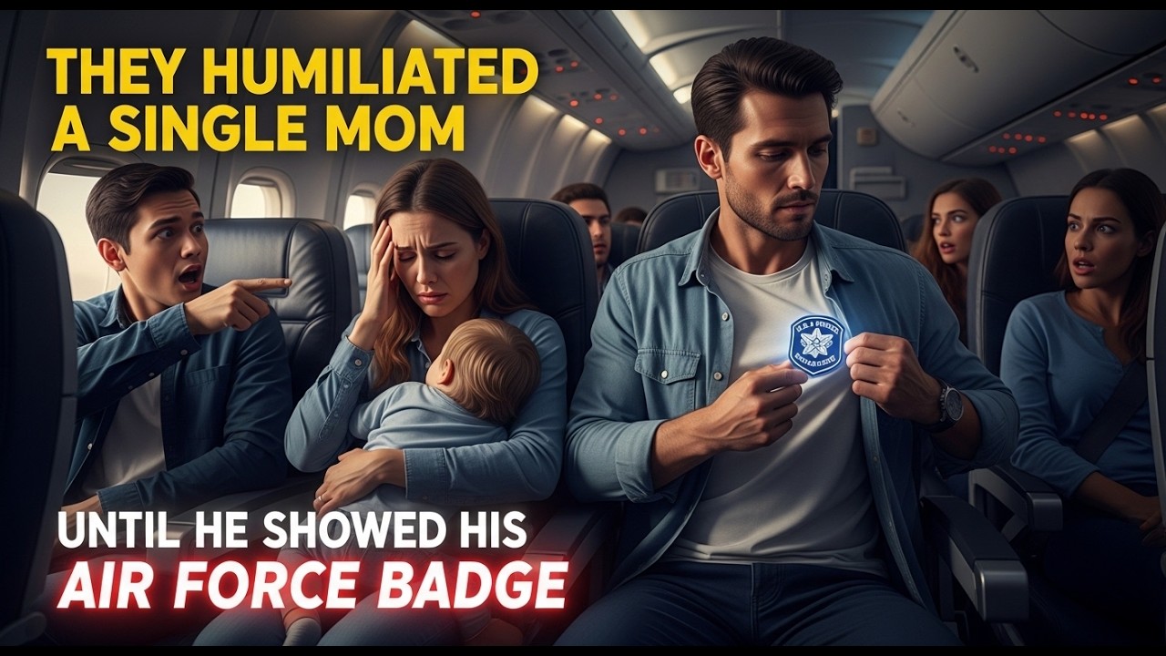 A Single Mom Was Being Humiliated on a Flight — The Man Next to Her Finally Showed His Air Force
