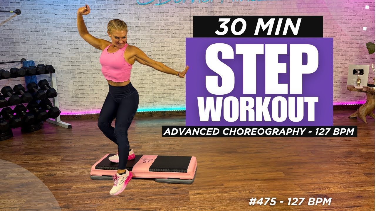 30 Min - Advanced Step Aerobics Workout |  127 BPM Cardio