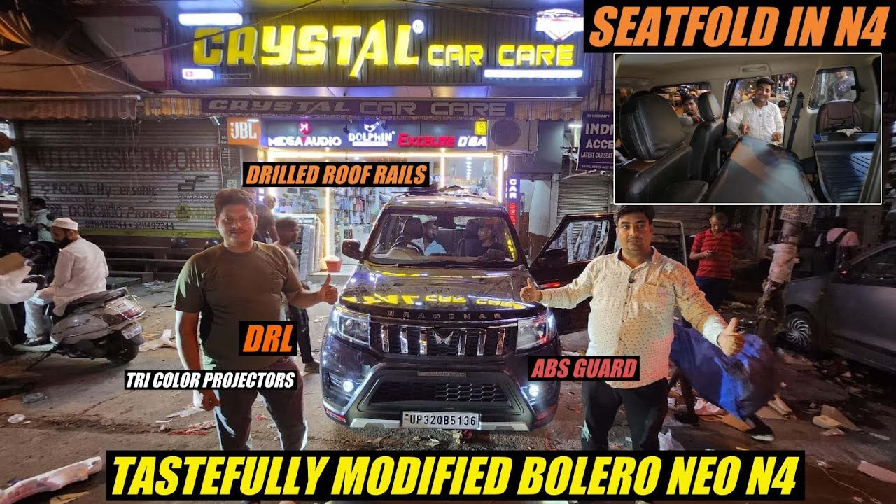 Tastefully modified BOLERO NEO N4 from Lucknow 😍| SEATFOLD | Luxe Interiors | DRL | TRI Projectors