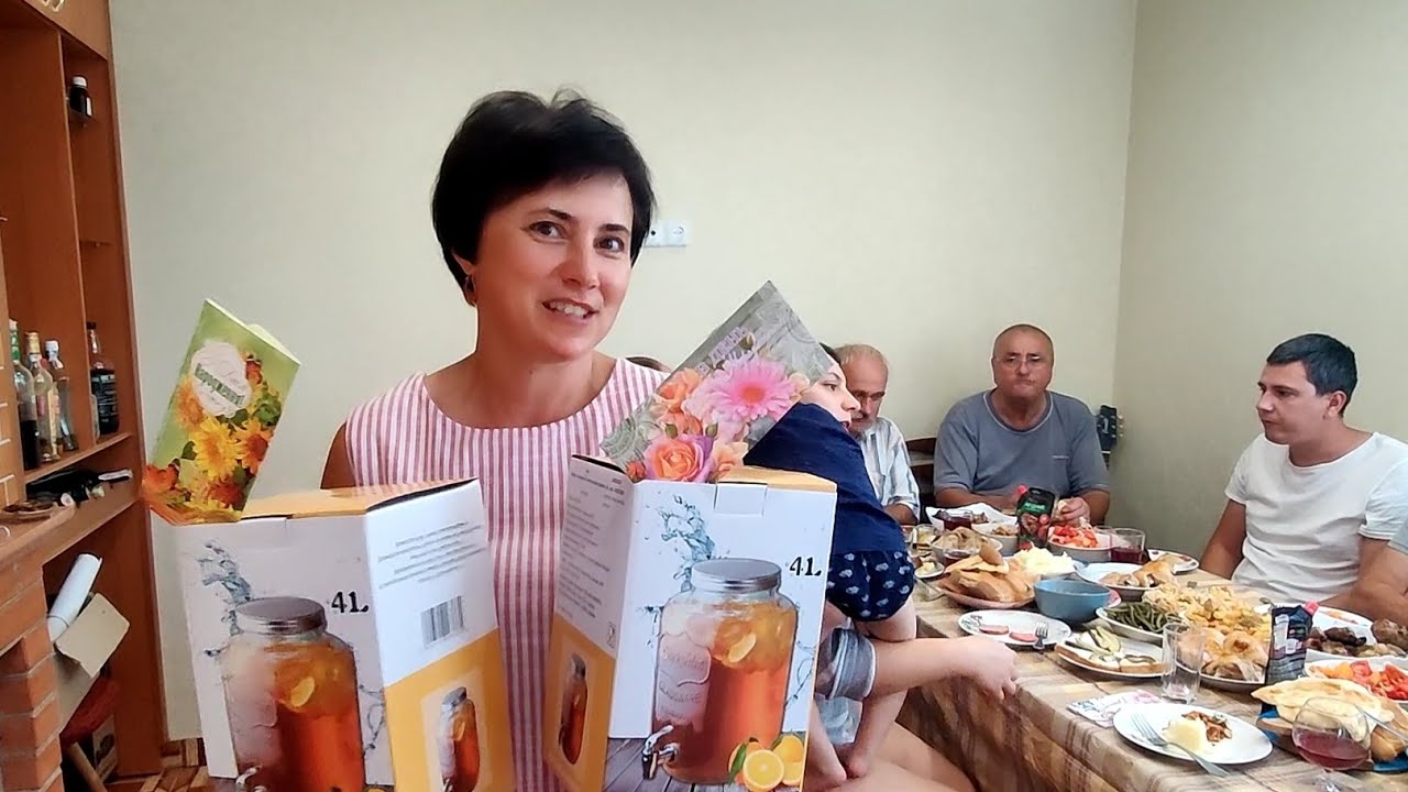 Отмечаем День Рождения свахи  Лены , Гали и моё
