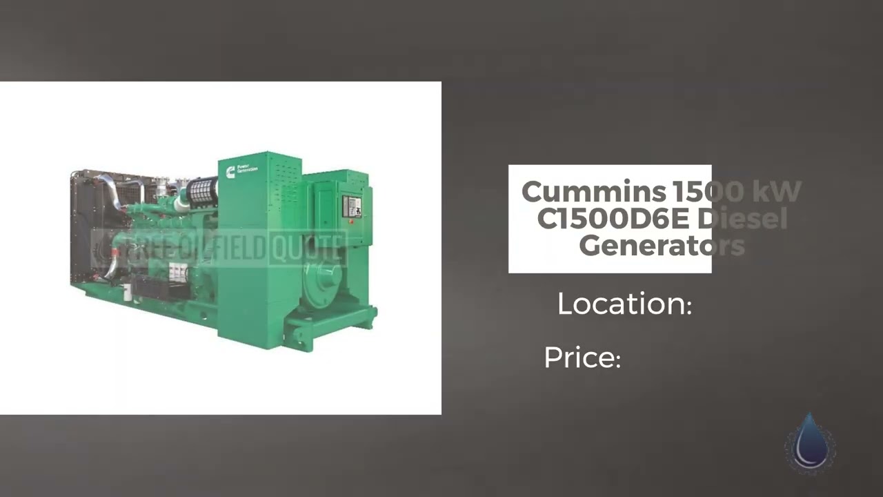 Cummins 1500 kW C1500D6E Diesel Generators | USA
