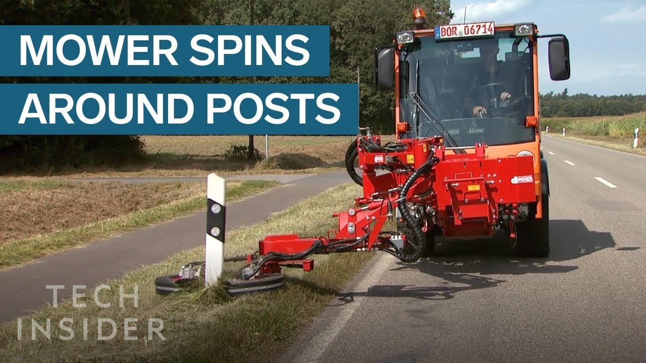 This Mower Can Cut Around Posts With Ease