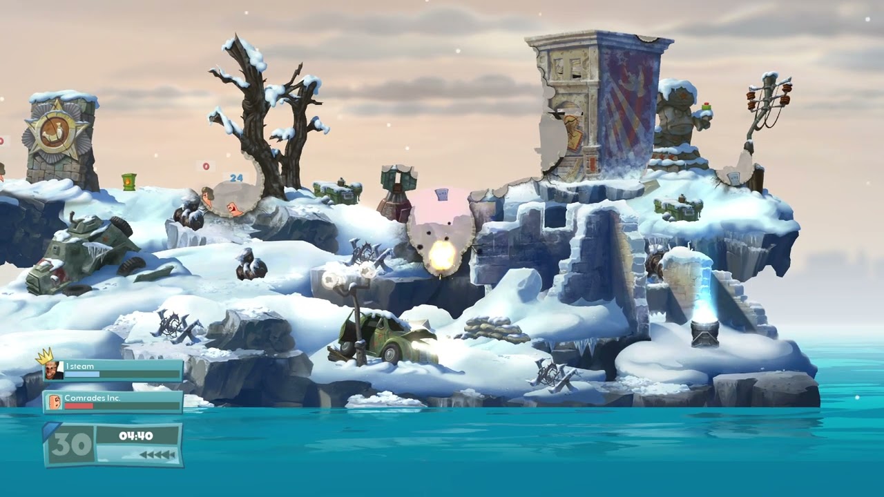 Worms W.M.D - Sinking Icecaps (Bonus): 39s [Former WR]