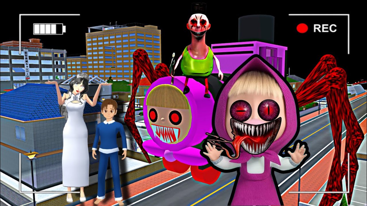 There's New Horror MASHA TRAIN In Front Of The House Rina Tamaki😱||SAKURA SCHOOL SIMULATOR HORROR 
