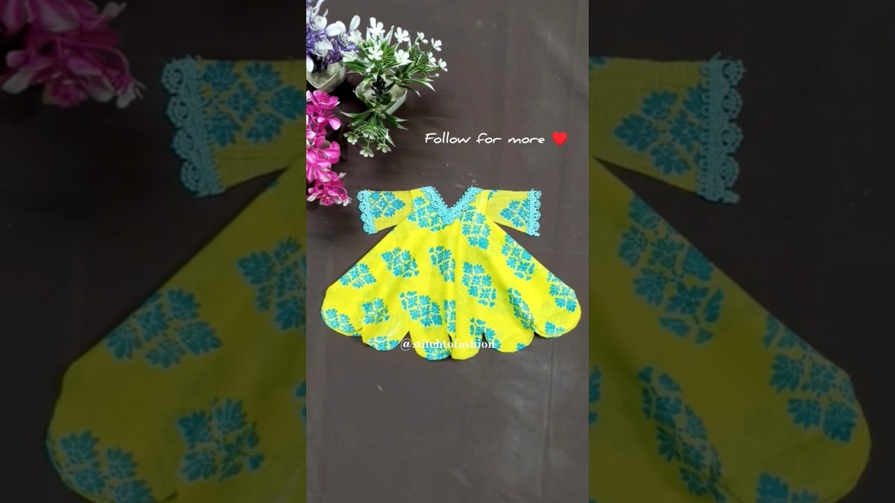 easy one cut umbrella frock cutting ✂️ #shorts #sewing #fashion #trending #viral #ytshorts