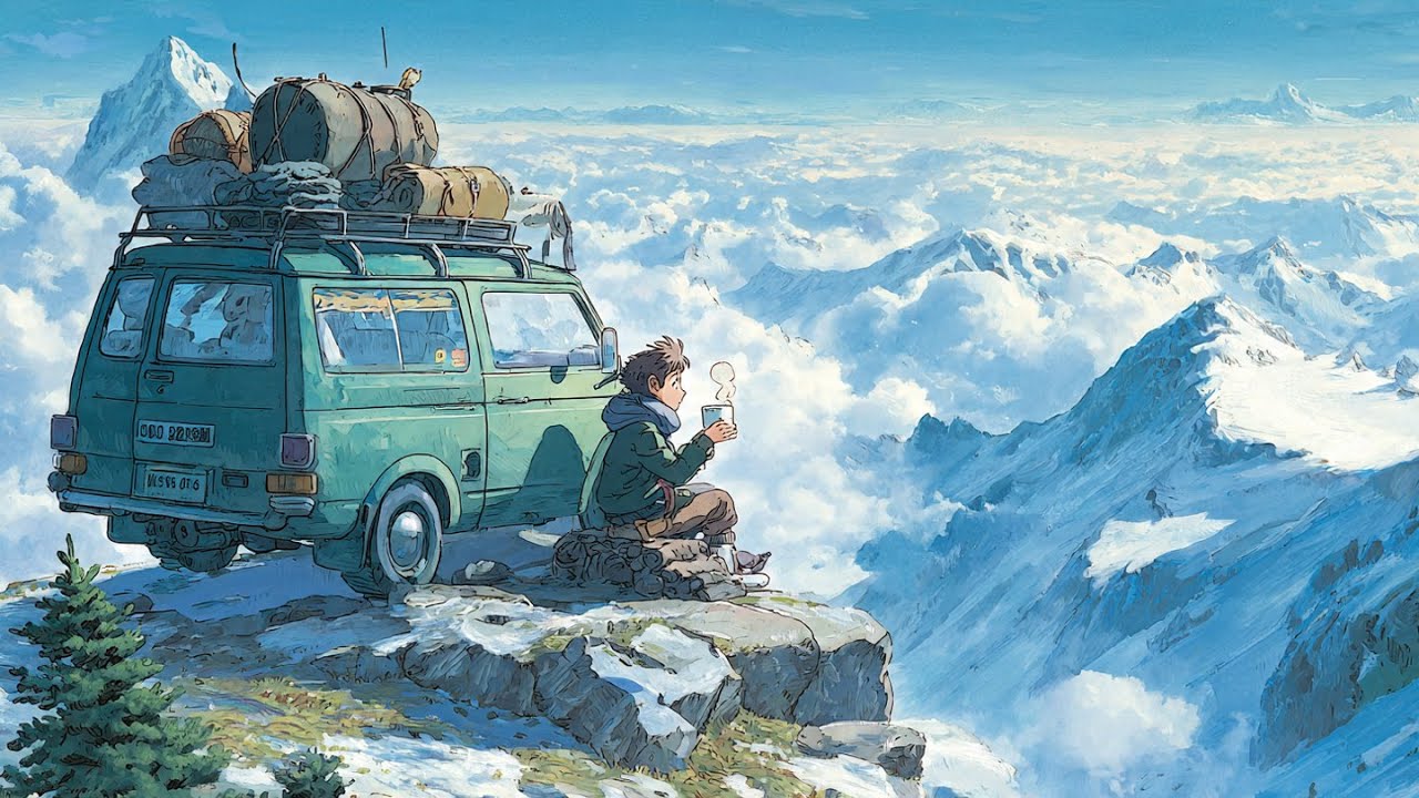 🌌 Starry Night Van Life Lo-fi | Nonstop Roadtrip Chill Mix | Deep Relaxation & Focus
