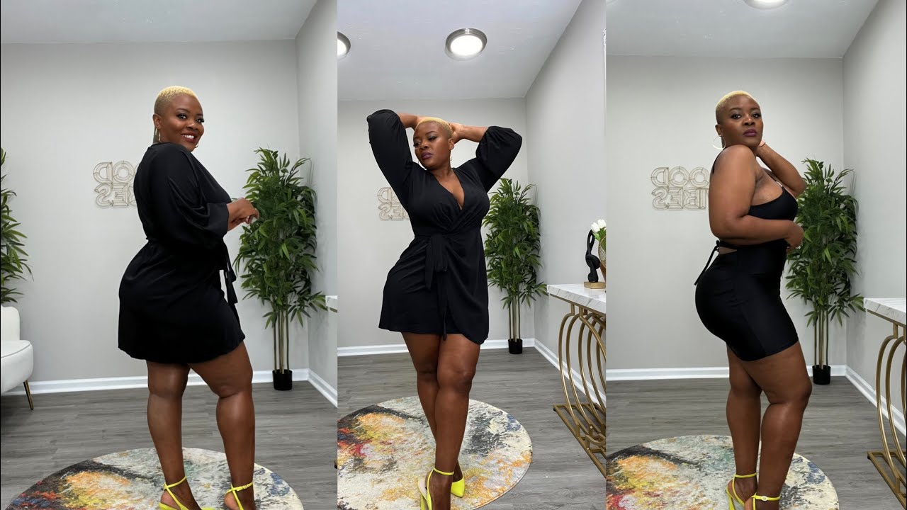 All Black Outfits Try on Haul | Curvy Fashion