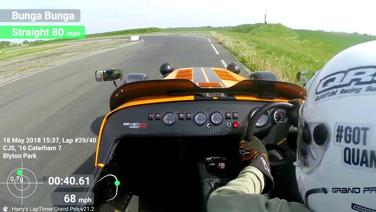 Caterham 420R - Blyton Park Outer - Lotus 7 club trackday 18th May 2018