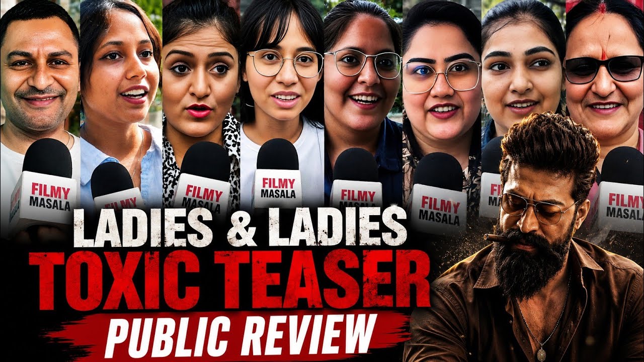 Ladies & ladies toxic teaser public review | yash | girls epic reacts 😜 | toxic teaser review 