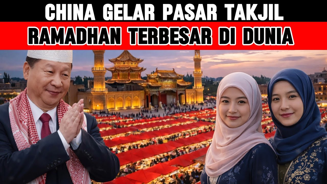 PASAR RAMADHAN TERBESAR DI DUNIA ADA DI CHINA! Jutaan Orang Tumpah Ruah Berburu Takjil
