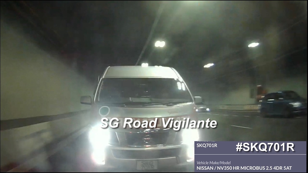 19feb2026 CTE #SKQ701R nissan nv350 goodwill ambulance tailgating  , hi beam , driving recklessly