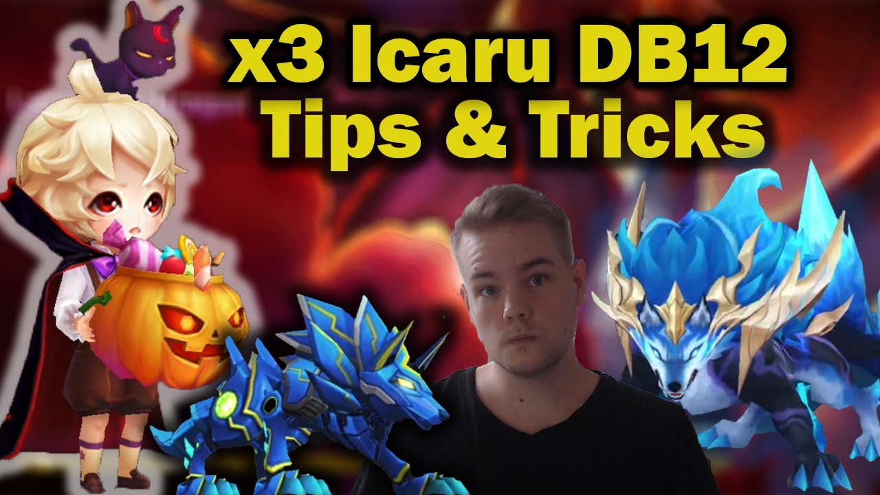 DB12 - Triple Icaru (Tricaru) 42-43sec Avg, Tips and Tricks, Improve your speed! - Summoners War