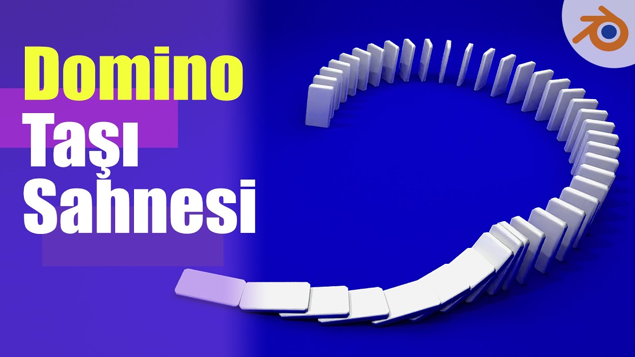 Domino taşı animasyonu | Blender 3D
