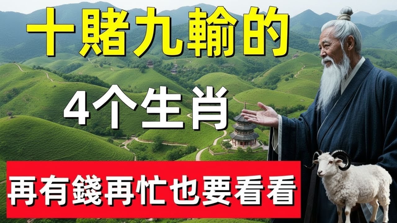 十賭九輸的4个生肖，再有錢再忙也要看看，否則破財一整年！#修行思維 #修行 #福報 #禪 #道德經 #覺醒 #開悟 #禅修☯
