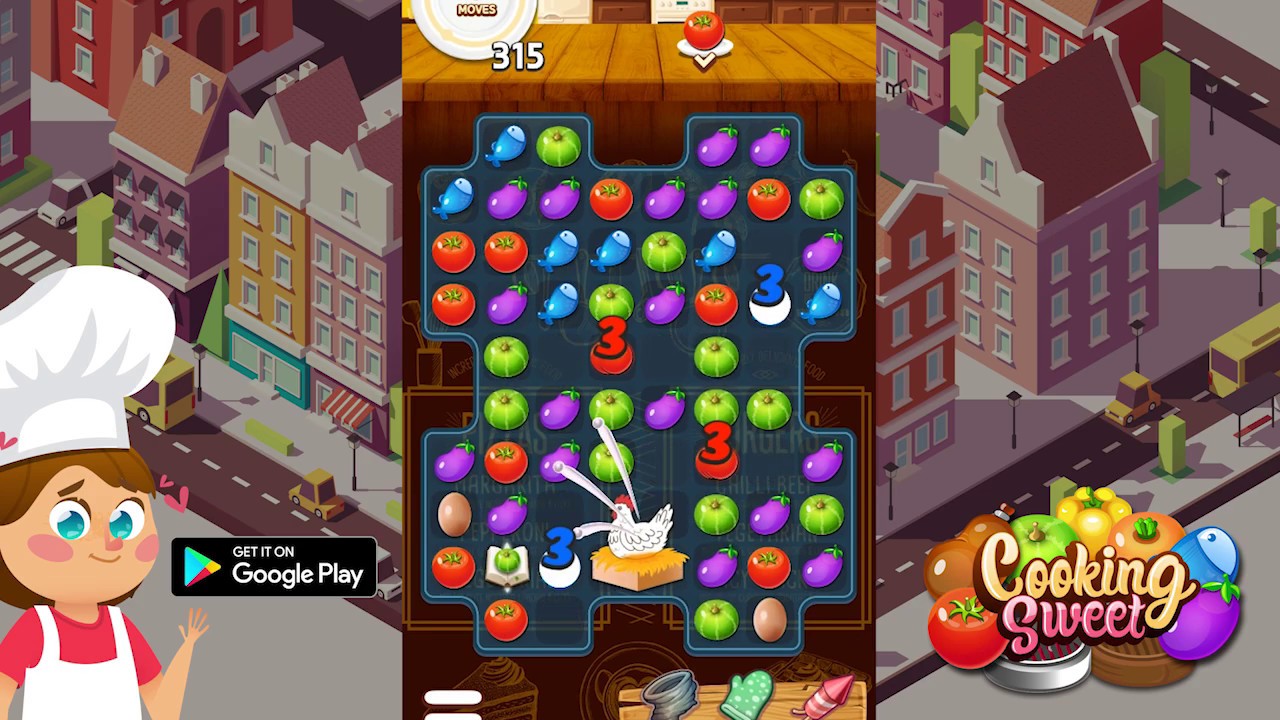 🍳Cooking Sweet - food🍲 match 3 puzzle game