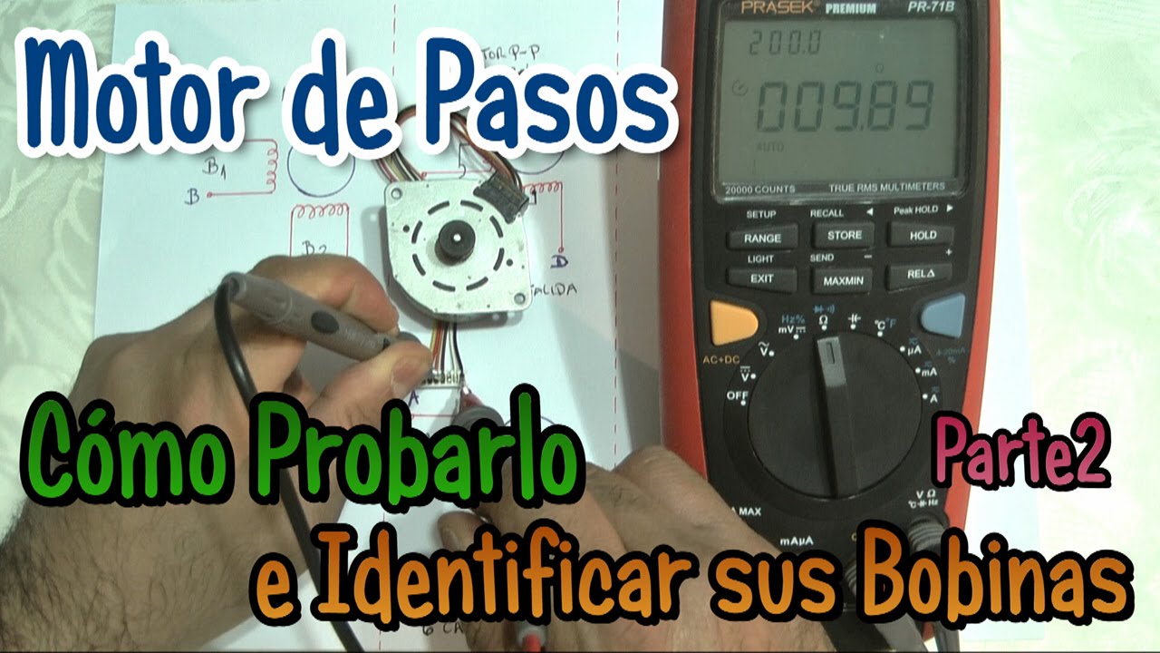 Motor de Pasos - Stepper Motor - Cómo Probarlo e Identificar sus Bobinas - Parte2