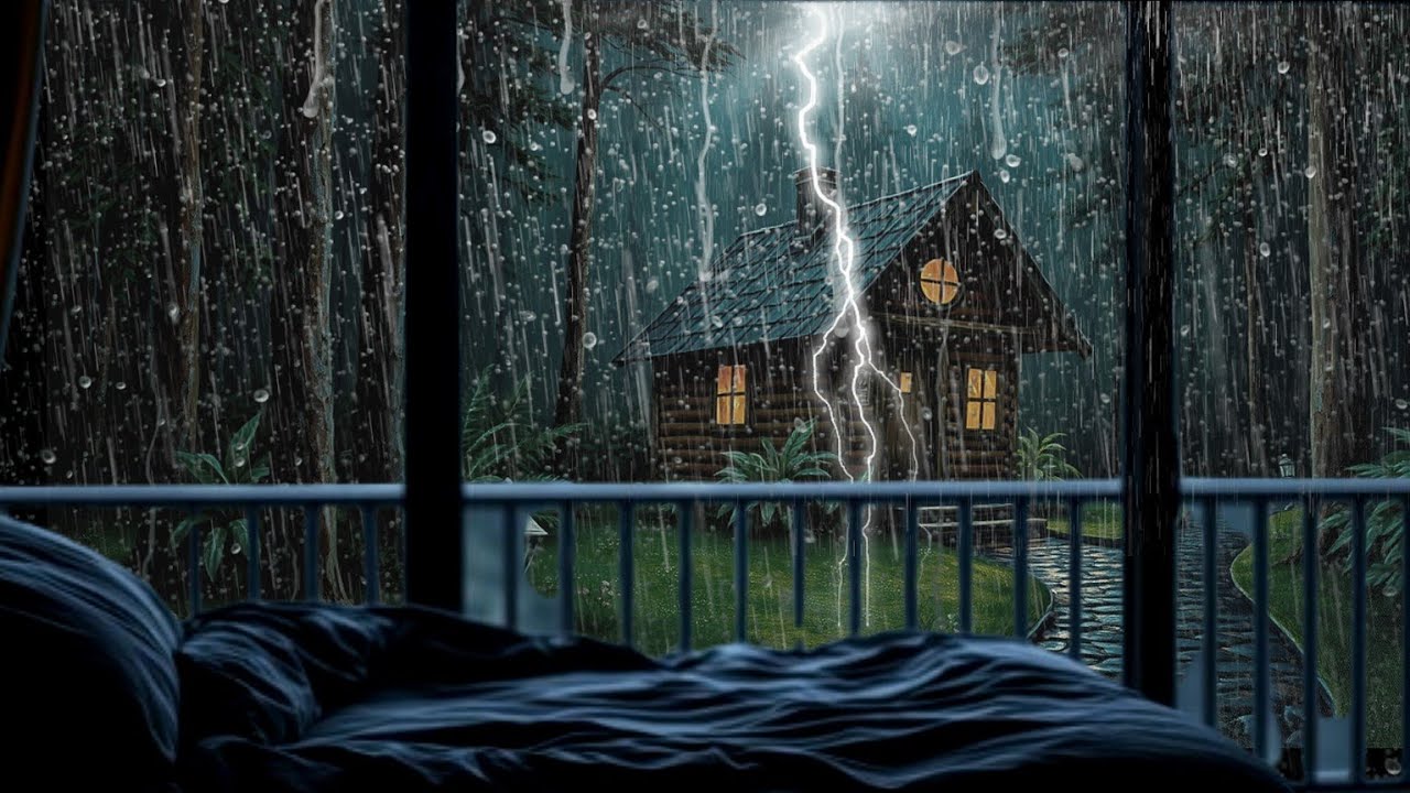 Deep Sleep Instantly 🌧️ Heavy Rain in the Forest | Natural Rain Sounds for Anxiety Relief & Focus