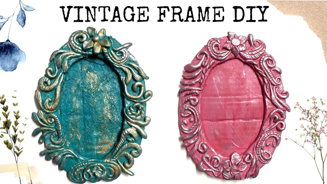 Vintage FRAME DIY | how to make a vintage frame #vintagecrafts #claydiy
