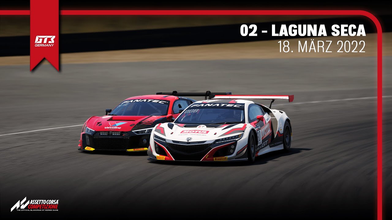 VMS GT3 Germany 2022 | #02 Laguna Seca | Split 2 | Assetto Corsa Competizione