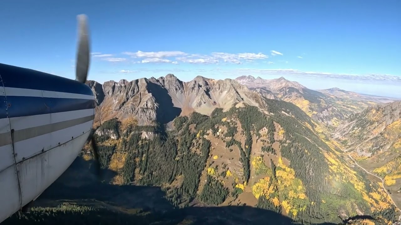 Cessna 182RG through Ophir Pass into Telluride area
