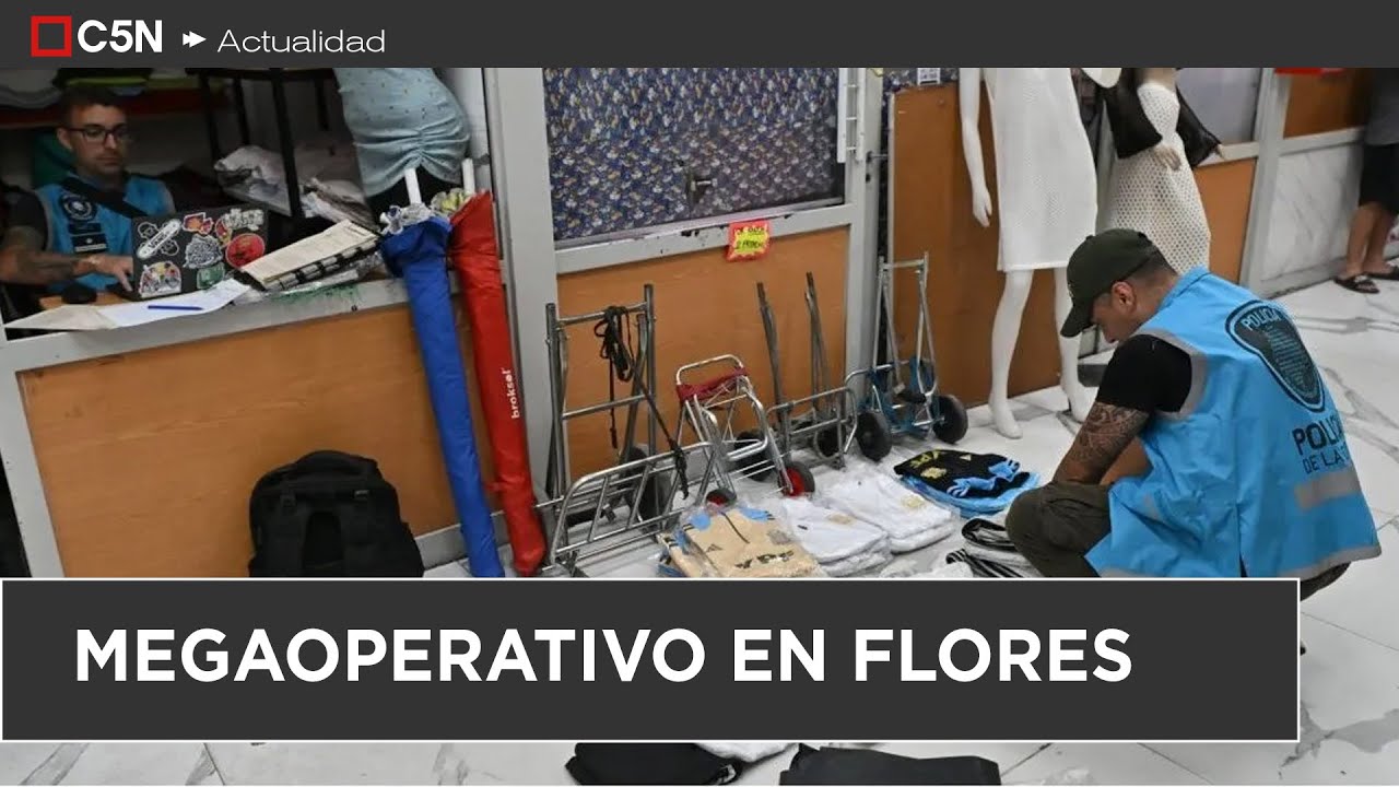 MEGAOPERATIVO contra MANTEROS en FLORES: ALLANAMIENTOS en DEPARTAMENTOS de la ZONA