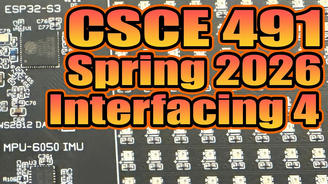 CSCE 491 Spring 2026 Lecture 5: Interfacing 4 (SPI and UART)