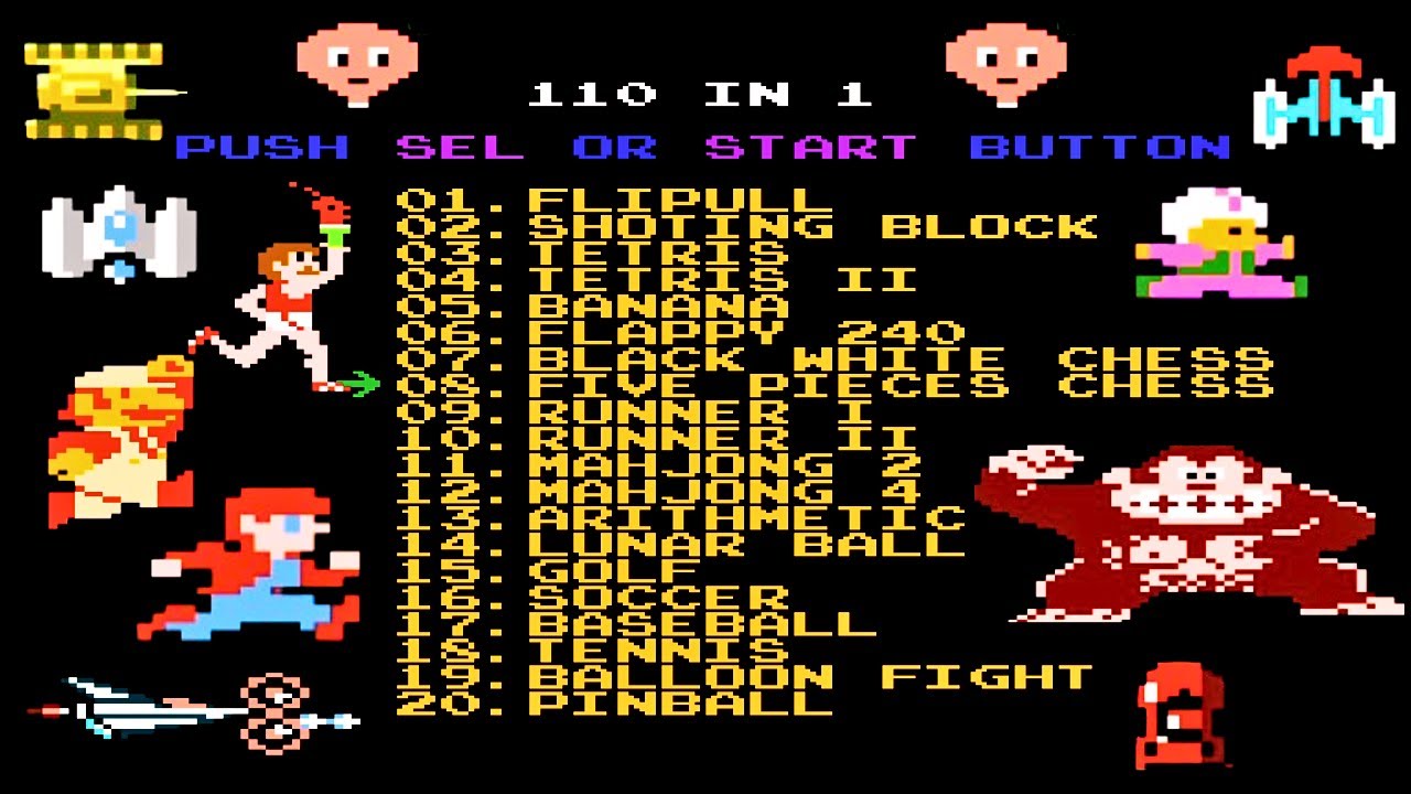 NES 110 in 1 Multicart : 110 Retro Games in One!