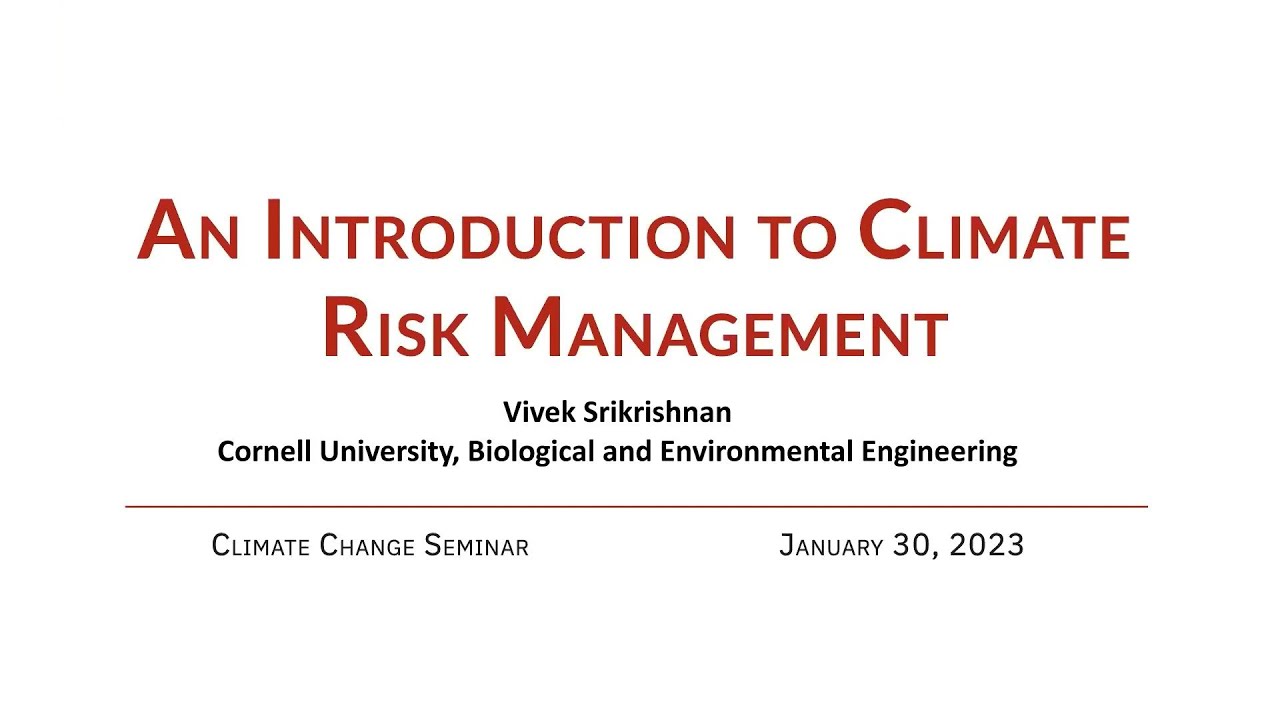 An Introduction to Climate Risk Management