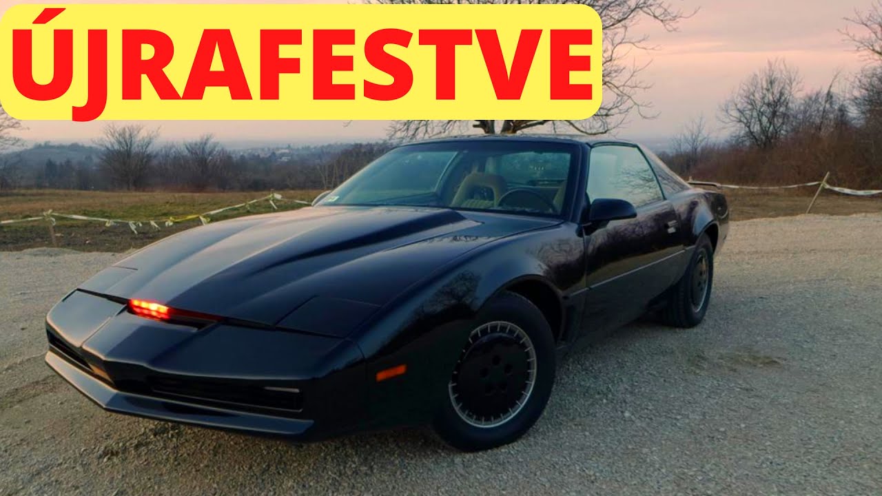 Új FÉNYEZÉS kész! Knight Rider EREDETI forgatási autó a láthatáron
