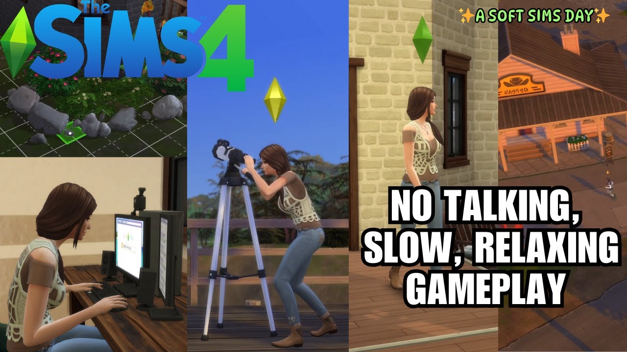 THE SIMS 4 Slowplay 🐌🐚 Long No Commentary Gameplay for Rest, Work, Study, Sleep 🌺