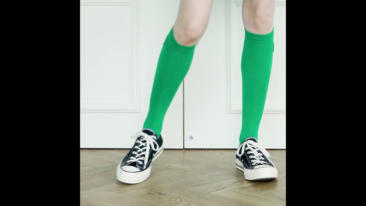 Logo Knee Socks Green