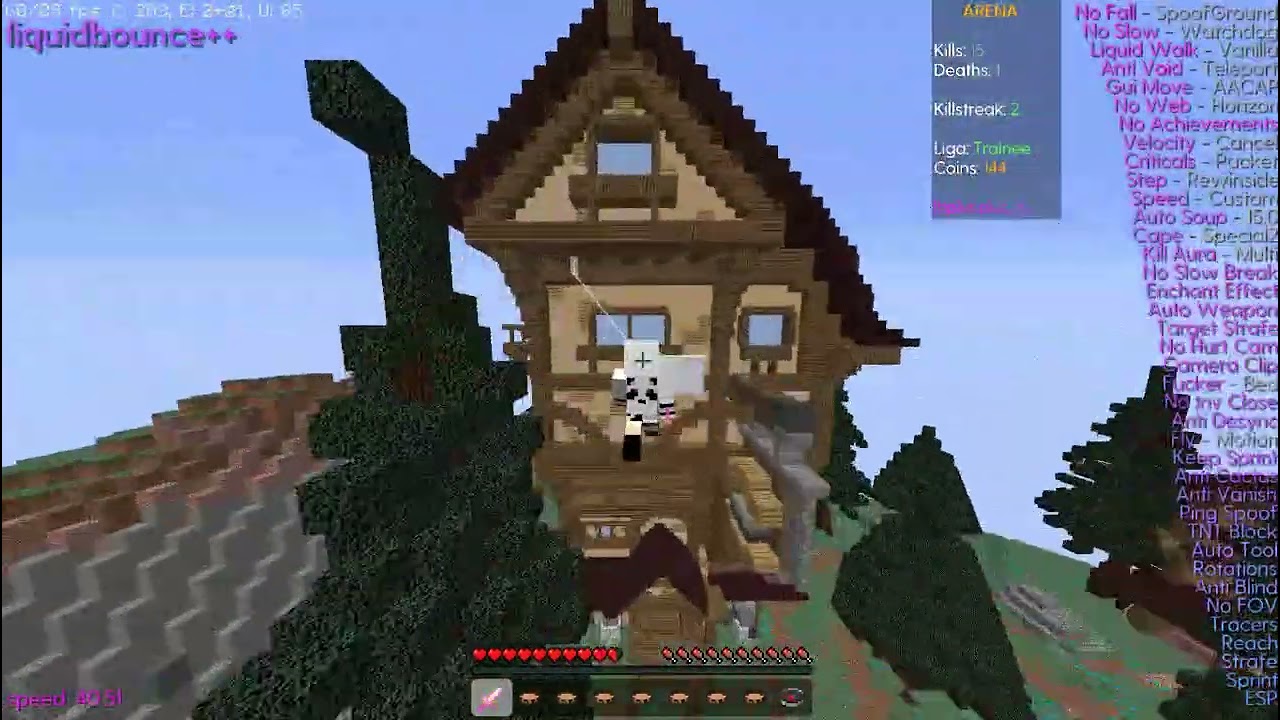 Best server to hack on 2022! Hacking on no anticheat server with LiquidBounce++