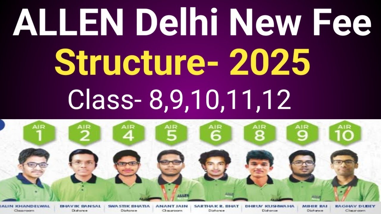 Allen institute fees 2025 | Allen career institute fee | Allen delhi