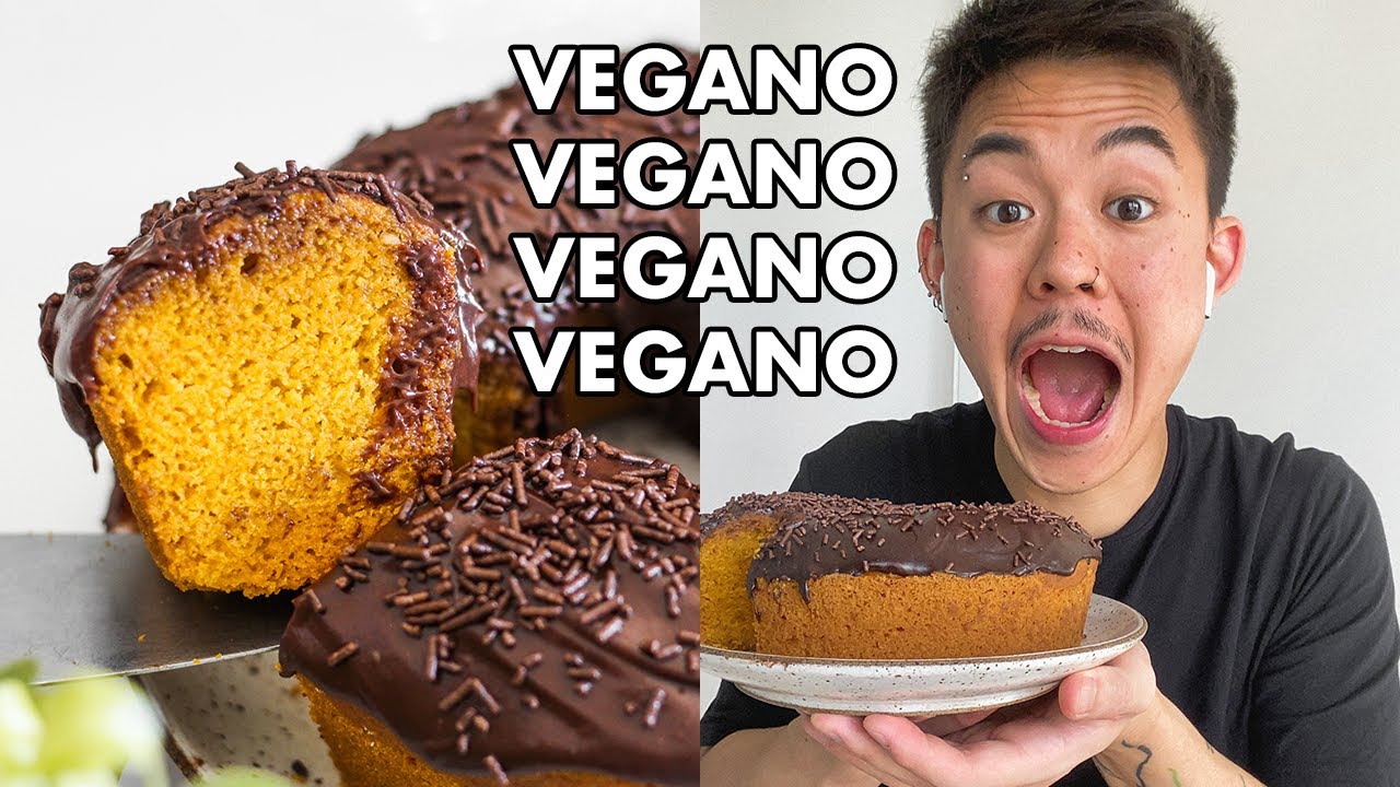O MELHOR BOLO DE CENOURA VEGANO! (com calda de brigadeiro acessível)