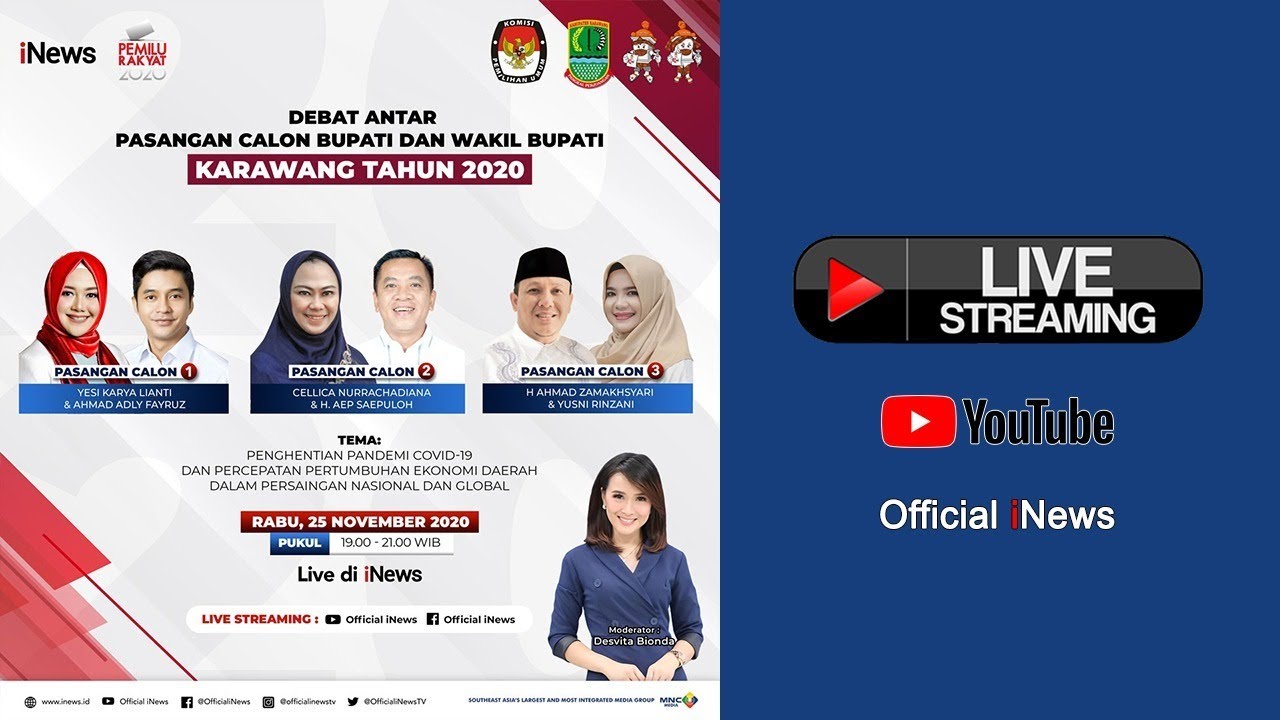 Debat Calon Bupati dan Wakil Bupati Karawang Tahun 2020