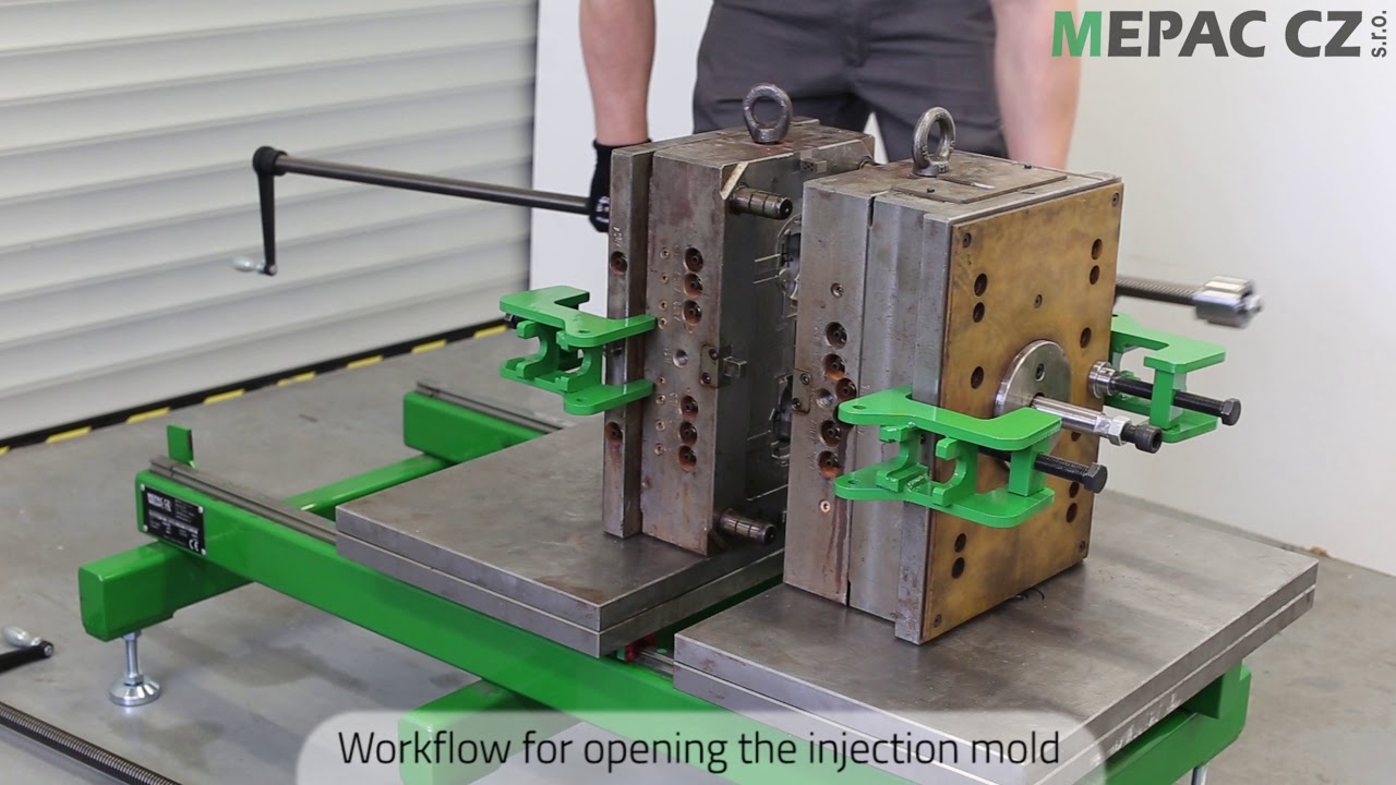 Tool for manual opening of injection molds
