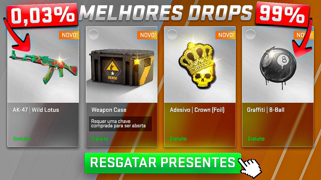 800 REAIS NUM GRAFITE??? esses são os DROPS MAIS RAROS do MIMO SEMANAL no CS 2