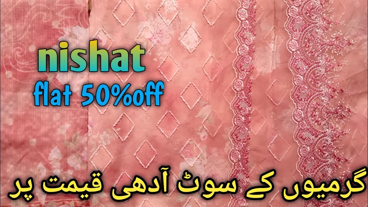 Nishat flat 50%off summer collection 2026 || nishat embroidered collection 😍💝💖