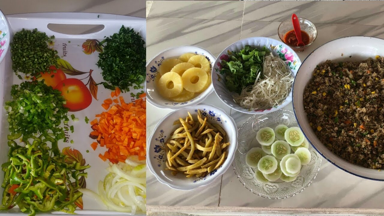 Cooking Vege Friedrice (Guyanese Style)