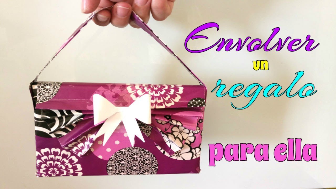 CÓMO ENVOLVER un REGALO en FORMA de BOLSO con detalle ACORDEÓN.